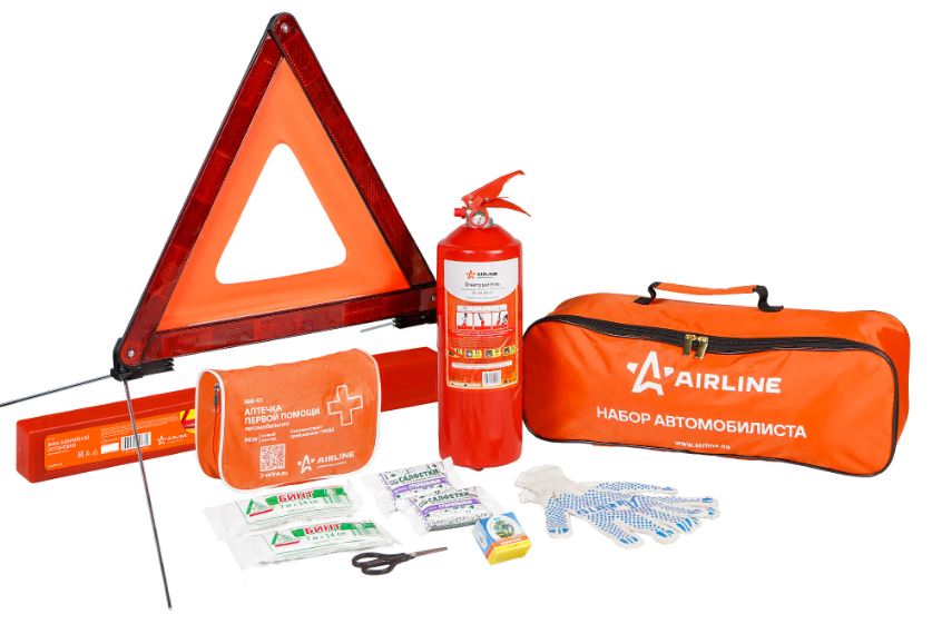 ANA-01 AIRLINE набор автомобилиста техосмотр (знак+аптечка+огнетушитель+перчатки)