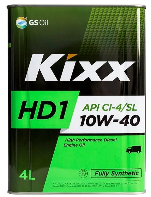 L206144TE1 Масло моторное KIXX HD1 10W40 CI-4SL (4 л) синт.