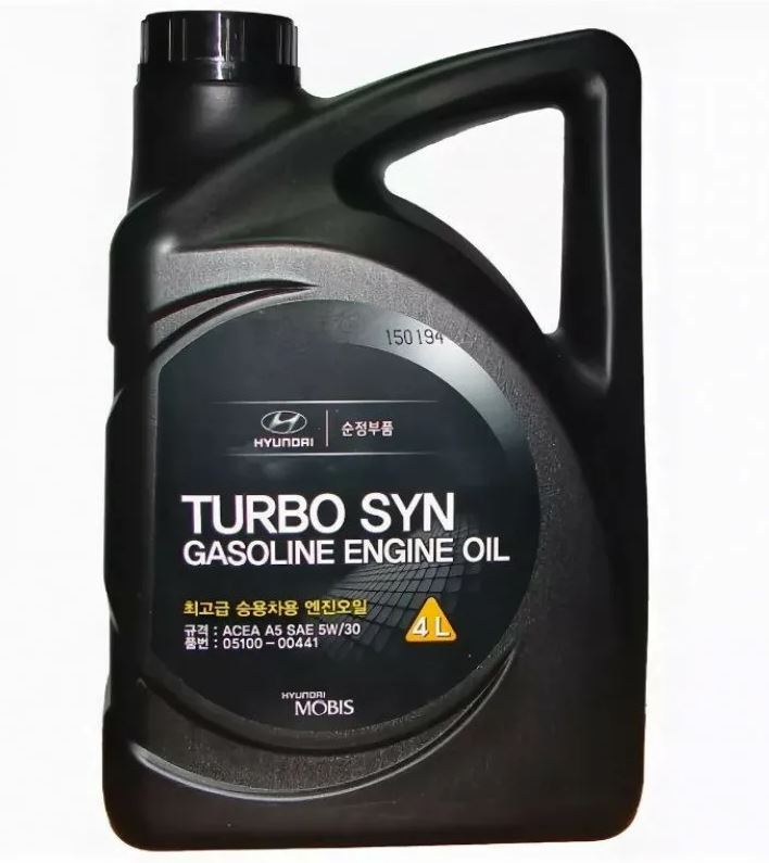 Масло моторное синтетическое HYUNDAIKIA Turbo SYN Gasoline 5W-30 4л 05100-00441