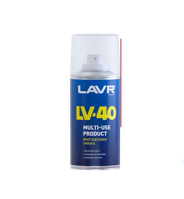 LN1484 Очистительно-смазывающая смесь 210мл - LV-40 для разъединения заржавевшихприкипевших резьбовых соединений, смазки и защиты от коррозии замков, дверных петель и др.деталей, аэрозоль